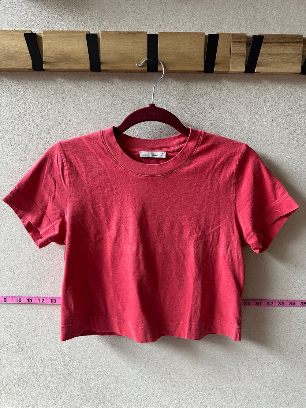 Vintage Wilfred Tomato-Red Cropped Crewneck Tee